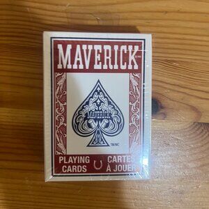 MAVERICK Index Playing Cards Poker Size Standard Face Decks Red Brand New Sealed